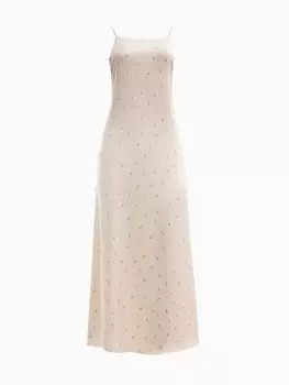 Платье женское макси MIST, размер L, бежевое