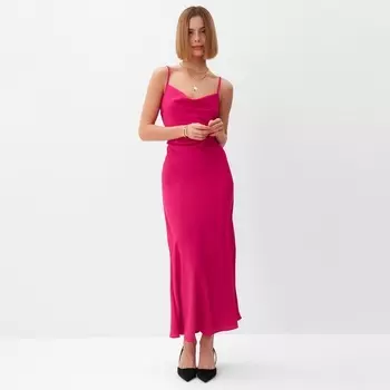 Платье женское миди MINAKU: Casual Collection цвет розовый, размер 48