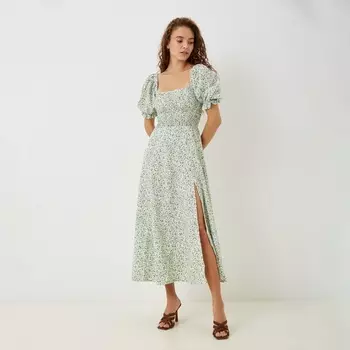 Платье женское миди MIST Flower, зеленый. р.50