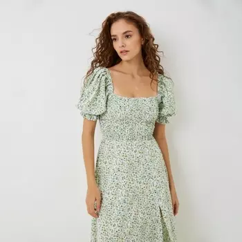 Платье женское миди MIST Flower, зеленый. р.46