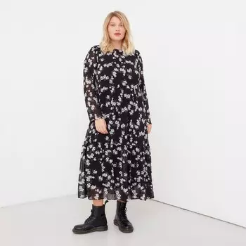 Платье женское миди MIST plus-size, р.54, черный