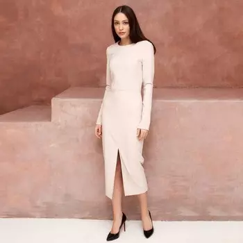 Платье женское миди MIST, размер 42, цвет бежевый