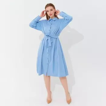 Платье женское MINAKU: Casual collection, цвет голубой, размер 50