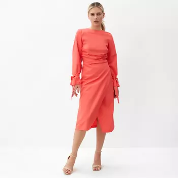 Платье миди женское MINAKU: Casual Collection, красное, размер 44