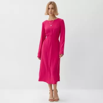 Платье миди женское MINAKU: Casual Collection, розовое, размер 50