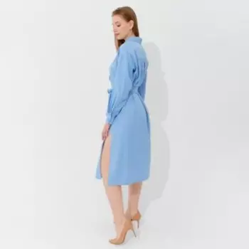 Платье миди женское MINAKU: Casual collection, голубое, размер 52