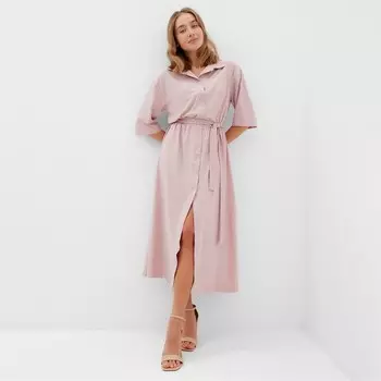 Платье миди женское MINAKU: Enjoy, розовое, размер 52