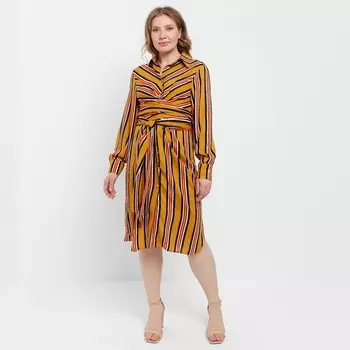 Платье миди женское MINAKU: Enjoy, жёлтое, размер 52