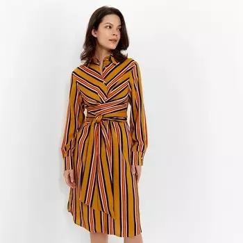 Платье миди женское MINAKU: Enjoy, жёлтое, размер 44