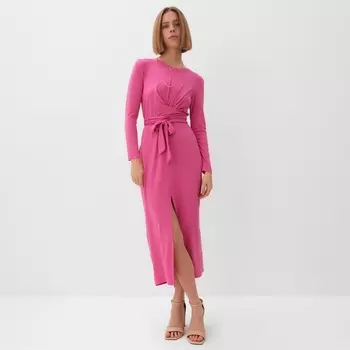 Платье миди женское MINAKU: Green trend, фуксия, размер 44