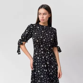 Платье женское MIST Flower миди, р.50, черный