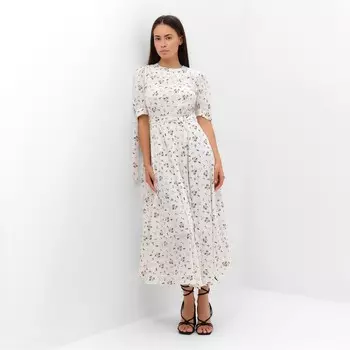 Платье женское MIST Flower миди, р.50, белый