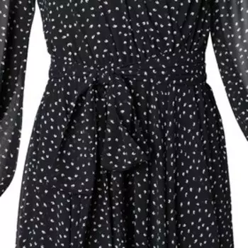 Платье с поясом миди женское MIST, размер 46, чёрное