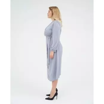 Платье женское MIST, plus-size, р.54, серо-голубой