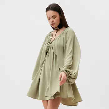 Платье женское MIST с глубоким вырезом р. 42, оливковый