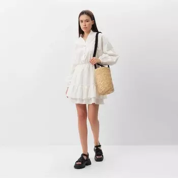 Платье мини женское MIST Summer time, размер 44-46, белое