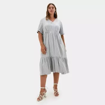 Платье женское на кулиске MIST plus-size, размер 50, цвет серый