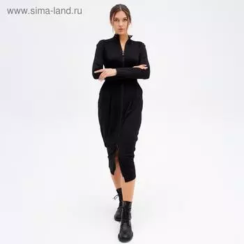 Платье женское на молнии MIST р. 46, чёрный