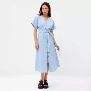 Платье женское на пуговицах MIST Summer time, голубой, р.48