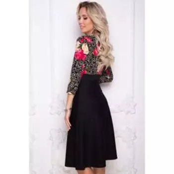 Платье женское «Равенна рэд флора», размер 44