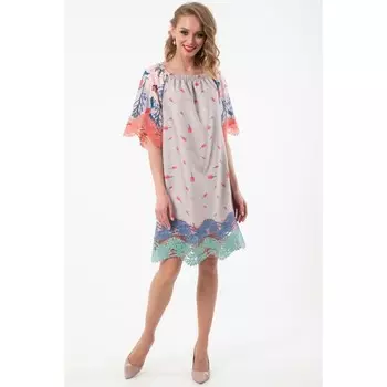 Платье женское, размер 42, цвет бежевый