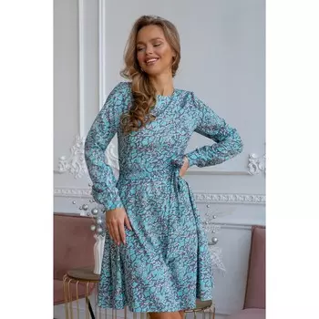 Платье женское, размер 42, цвет бирюзовый,серый 5548