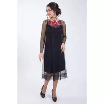 Платье женское, размер 42, цвет чёрный