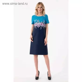 Платье женское, размер 42, цвет голубой