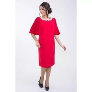 Платье женское, размер 42, цвет красный
