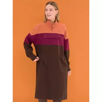 Платье женское, размер 42, цвет шоколадный