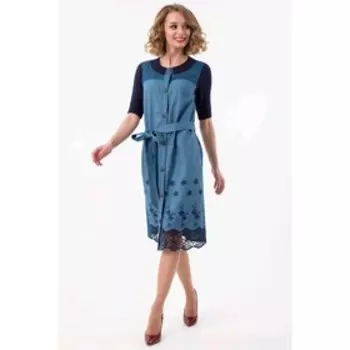Платье женское, размер 42, цвет синий