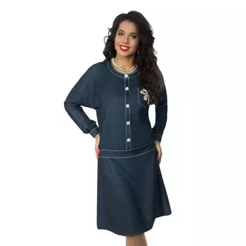 Платье женское, размер 42, цвет синий