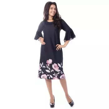 Платье женское, размер 42, цвет синий