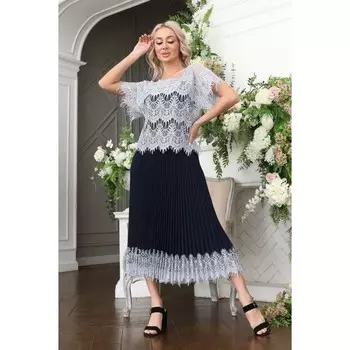 Платье женское, размер 42, цвет синий