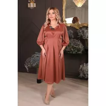 Платье женское, размер 42, цвет терракотовый