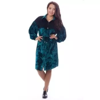 Платье женское, размер 42, цвет зелёный