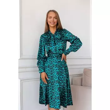 Платье женское, размер 42, цвет зелёный,чёрный 5589