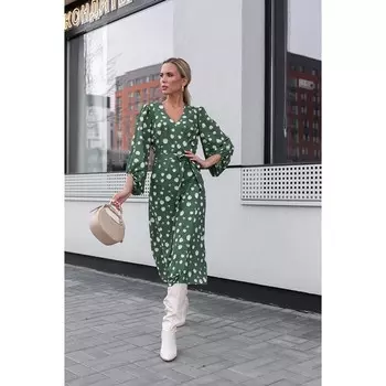 Платье женское, размер 42, цвет зелёный