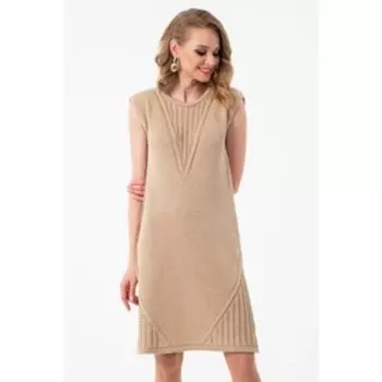 Платье женское, размер 44, цвет бежевый
