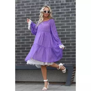 Платье женское, размер 44, цвет фиолетовый