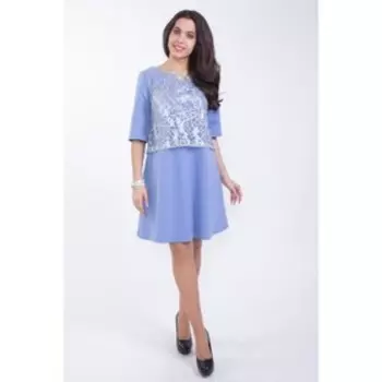 Платье женское, размер 44, цвет голубой