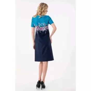 Платье женское, размер 44, цвет голубой