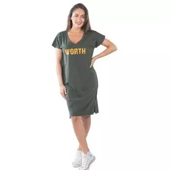 Платье женское, размер 44, цвет хаки