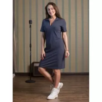 Платье женское, размер 44, цвет серый