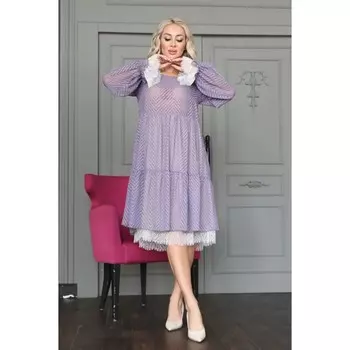 Платье женское, размер 44, цвет серый