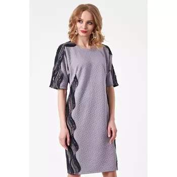 Платье женское, размер 44, цвет серый, синий