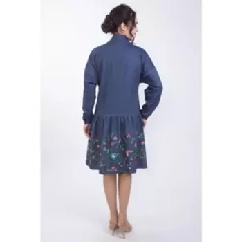 Платье женское, размер 44, цвет синий