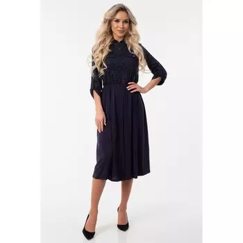 Платье женское, размер 44, цвет синий