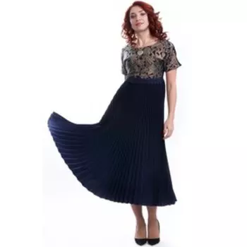 Платье женское, размер 44, цвет синий, золотой