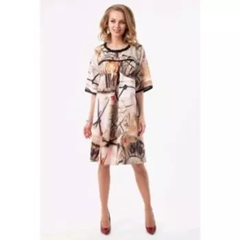 Платье женское, размер 46, цвет бежевый